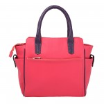 Beau Design Stylish  Pink Color Imported PU Leather Casual Handbag With Double Handle For Women's/Ladies/Girls